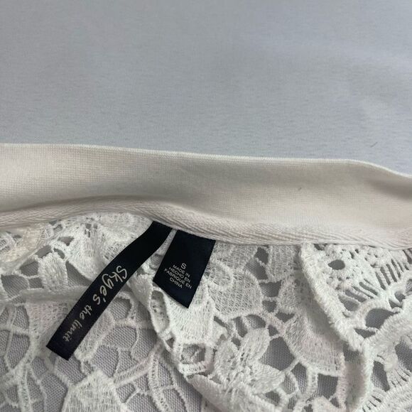NWT Skye’s The Limit White Lacey Jacket Size Small New - Picture 9 of 9